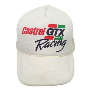 Vintage Headmost Castrol GTX Racing Mesh Snapback Trucker Hat Baseball Cap Foam